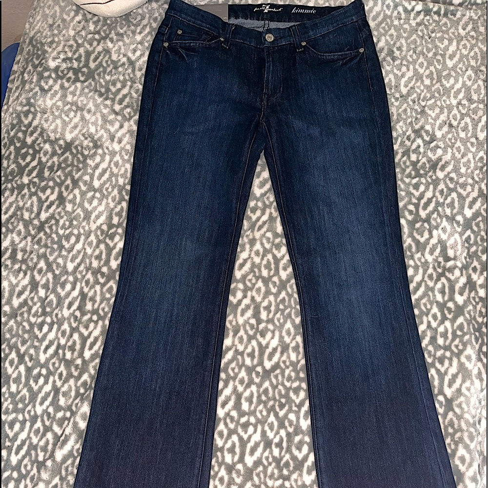 7 for all kimmie, sexy & curvy bootcut with contoured waist, size 29, brand new